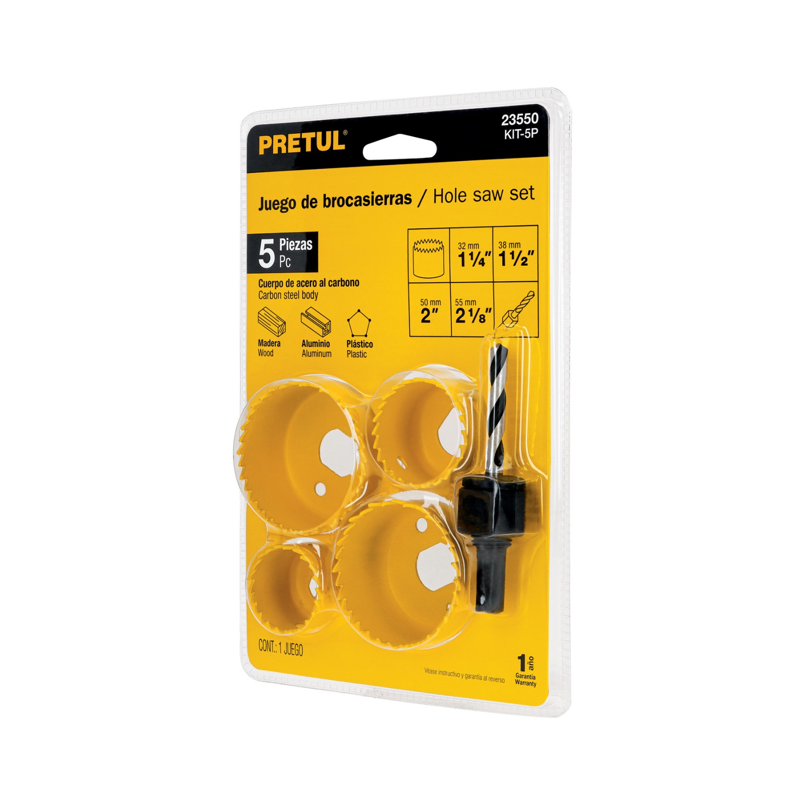 Cortacirculos P/Madera Kit 5 Pzs